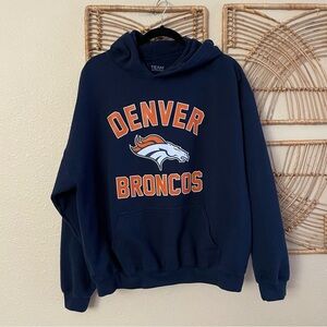 Denver Broncos  Blue Hoodie Sweatshirt NFL Team Blue Sz XL B41